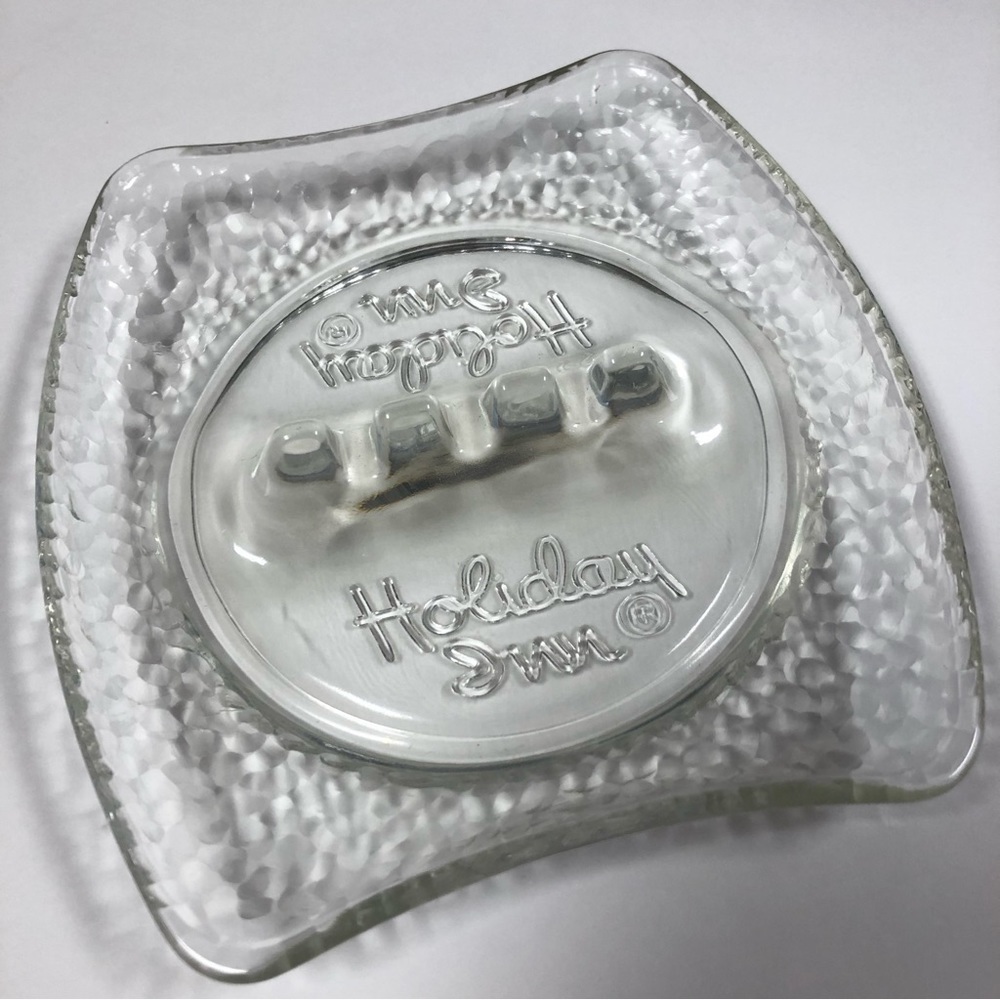 Holiday Inn vintage glass ashtray